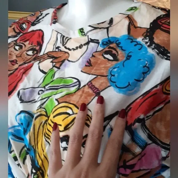 Colorful Graphic Women Top - Picture 10 of 11